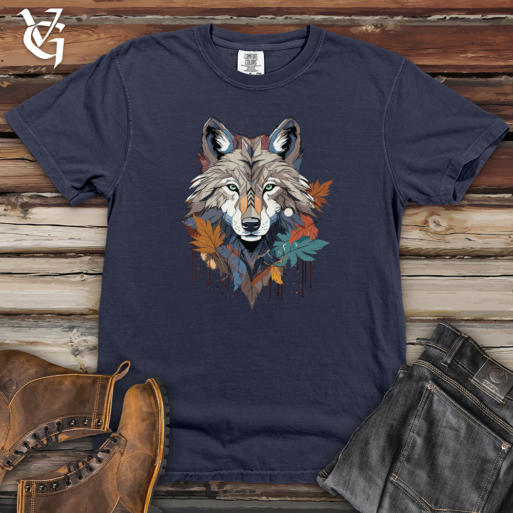 Viking Goods Wolf Autumn Spirit Heavy Cotton Comfort Colors Tee Navy / L