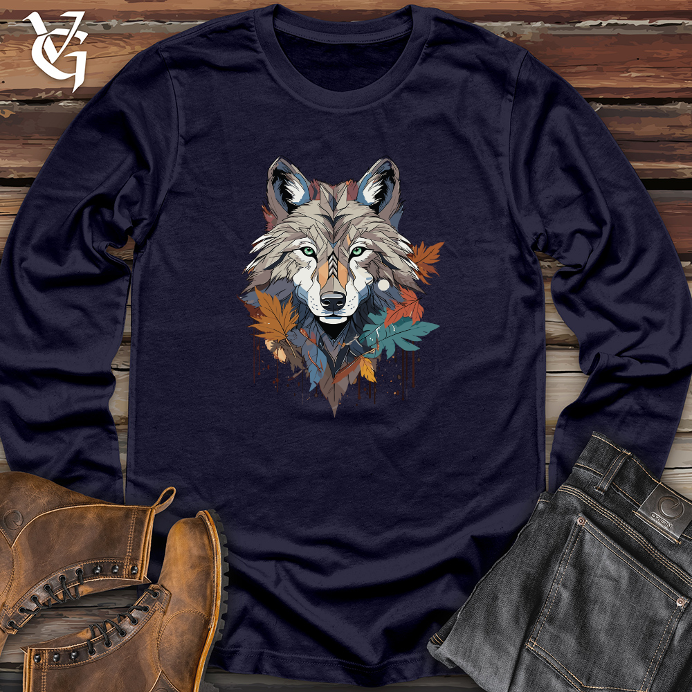 Viking Goods Wolf Autumn Spirit Long Sleeve Navy / L