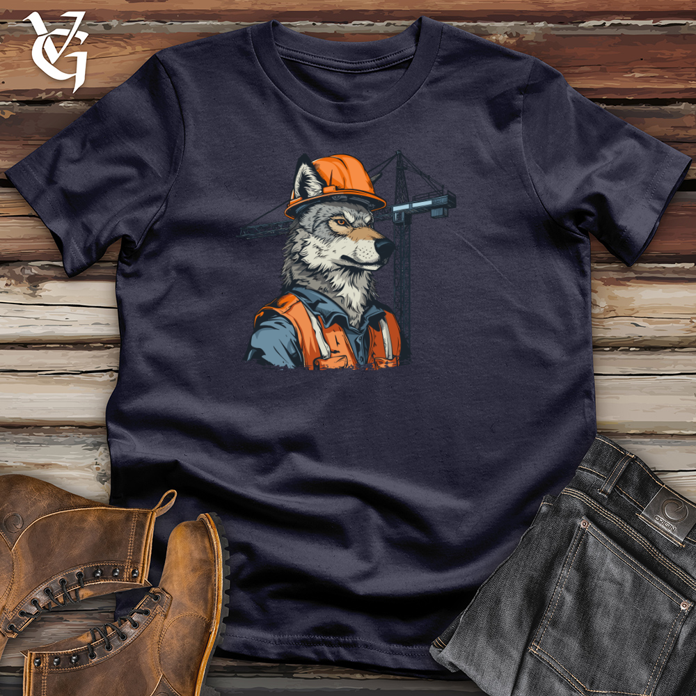 Viking Goods Wolf Construction Chief Cotton Tee Navy / L