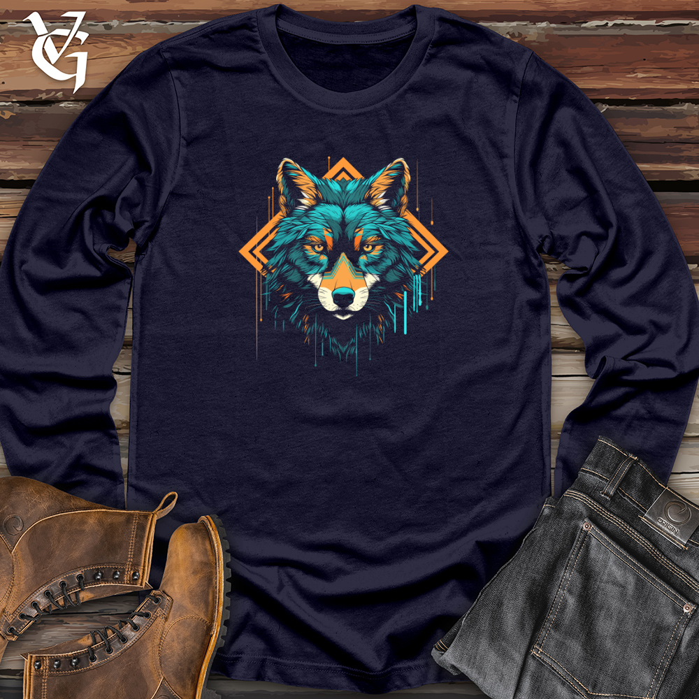 Viking Goods Wolf Geometric Gaze Long Sleeve Navy / L