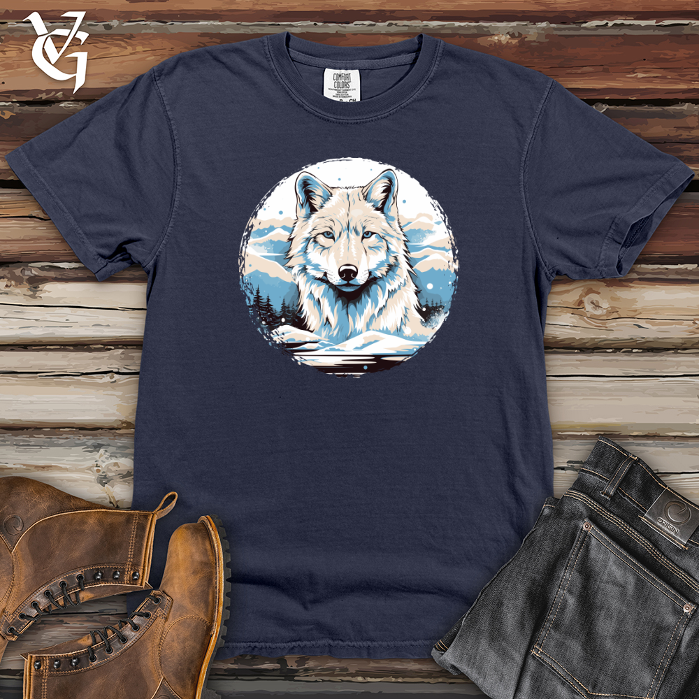 Viking Goods Wolf Winter Majesty Heavy Cotton Comfort Colors Tee Navy / L