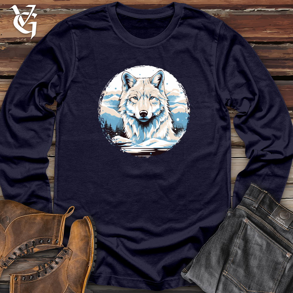 Viking Goods Wolf Winter Majesty Long Sleeve Navy / L