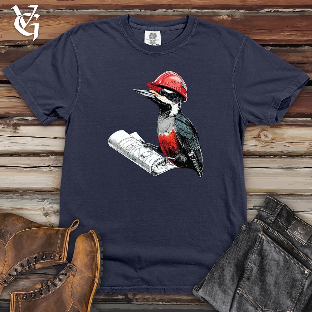 Viking Goods Woodpecker Project Planner Heavy Cotton Comfort Colors Tee Navy / L