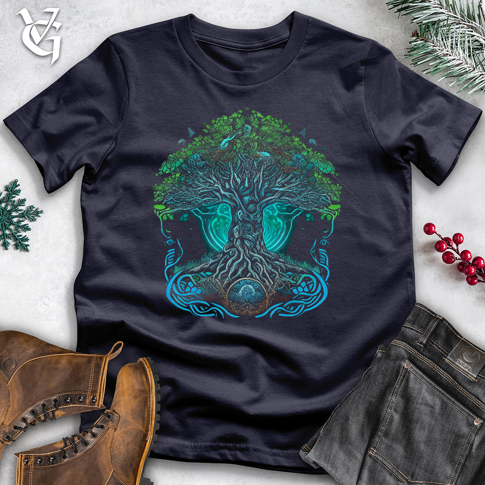 Viking Goods Yggdrasil Spirit Tree Cotton Tee Navy / L