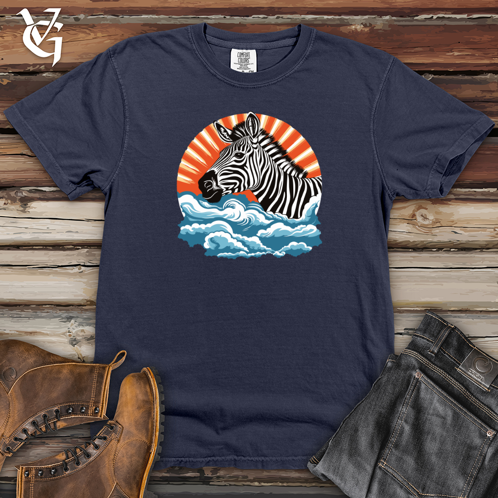 Viking Goods Zebrasky Clouds Heavy Cotton Comfort Colors Tee Navy / L