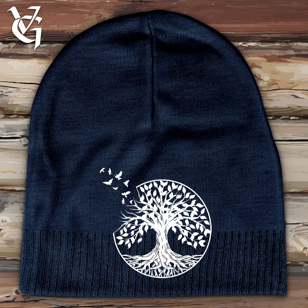 Viking Goods One With The Forest Cotton Beanie Navy