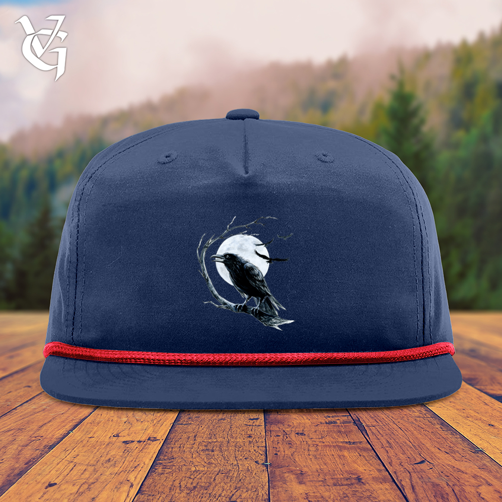 Viking Goods Cold Winter Raven Snapback Cap Navy/ Red