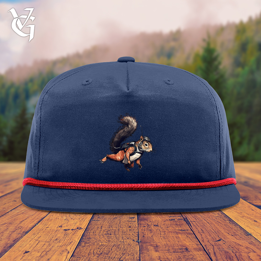 Viking Goods Skydiving Squirrel Snapback Cap Navy/ Red