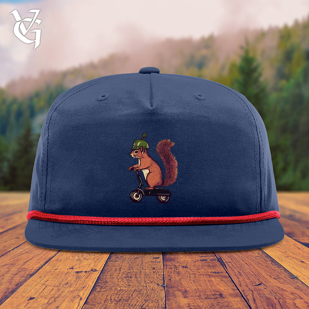 Viking Goods Squirrel Scoot Snapback Cap Navy/ Red