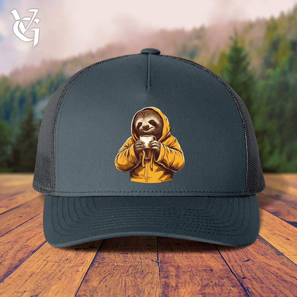 Viking Goods Sloth Coffee Trucker Cap Navy