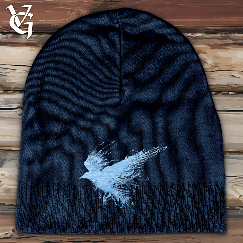 Viking Goods Smokey Winter Raven Cotton Beanie Navy