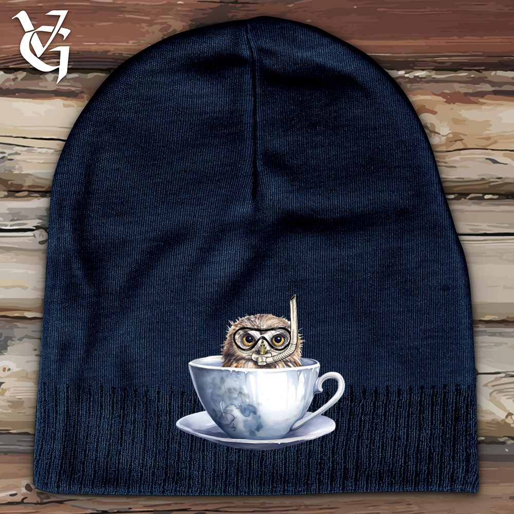 Viking Goods Snorkeling Owl Cotton Beanie Navy