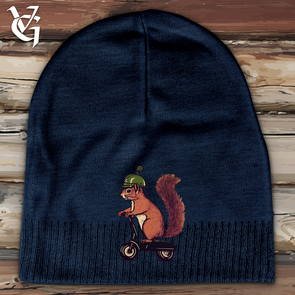 Viking Goods Squirrel Scoot Cotton Beanie Navy