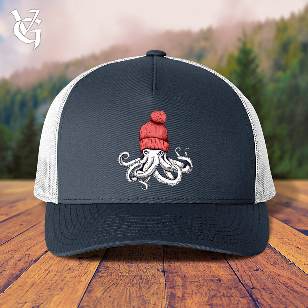Viking Goods Octopus Chillin Trucker Cap Navy/ White