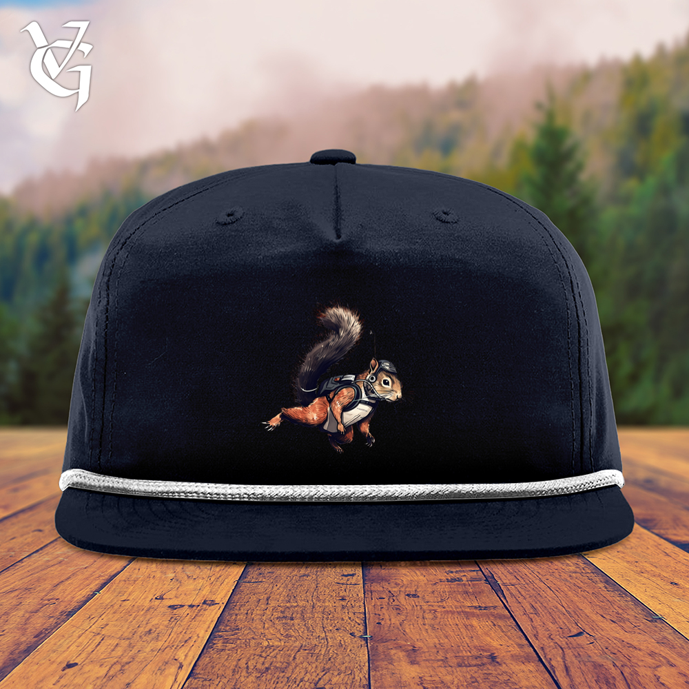Viking Goods Skydiving Squirrel Snapback Cap Navy/ White