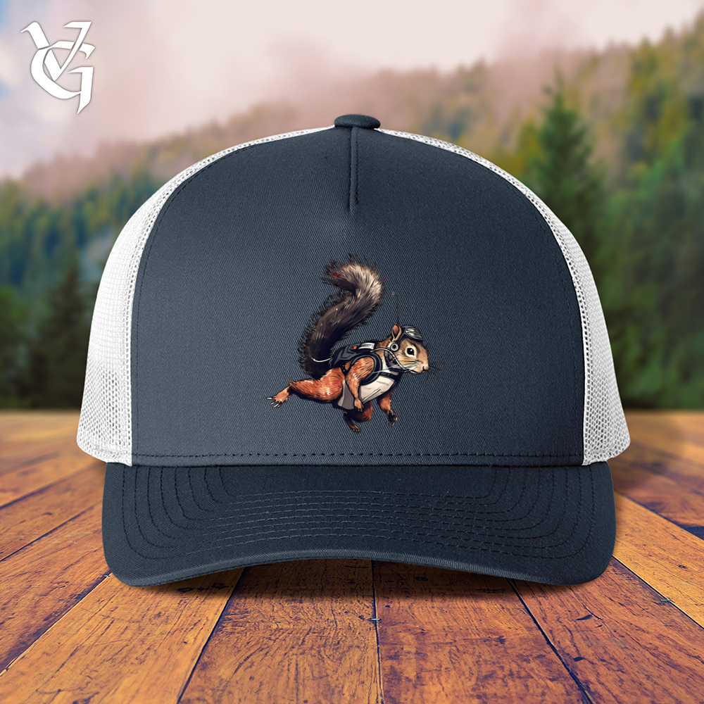 Viking Goods Skydiving Squirrel Trucker Cap Navy/ White