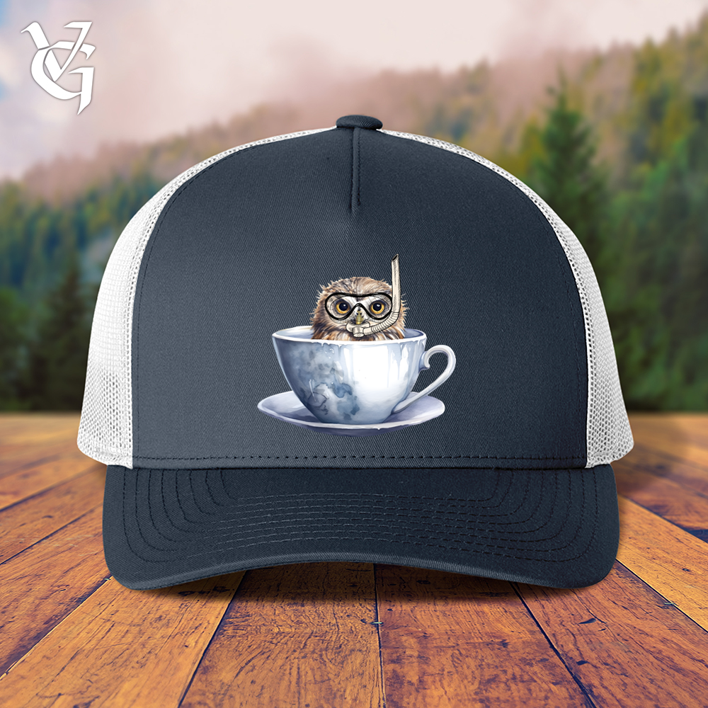 Viking Goods Snorkeling Owl Trucker Cap Navy/ White