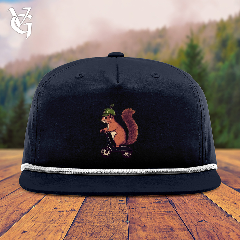 Viking Goods Squirrel Scoot Snapback Cap Navy/ White