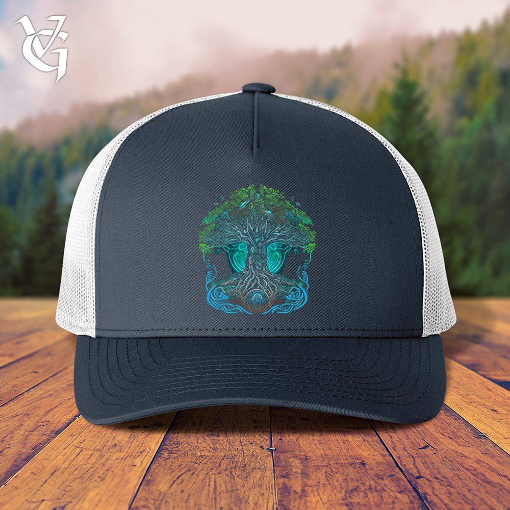 Viking Goods Yggdrasil Spirit Tree Trucker Cap Navy/ White