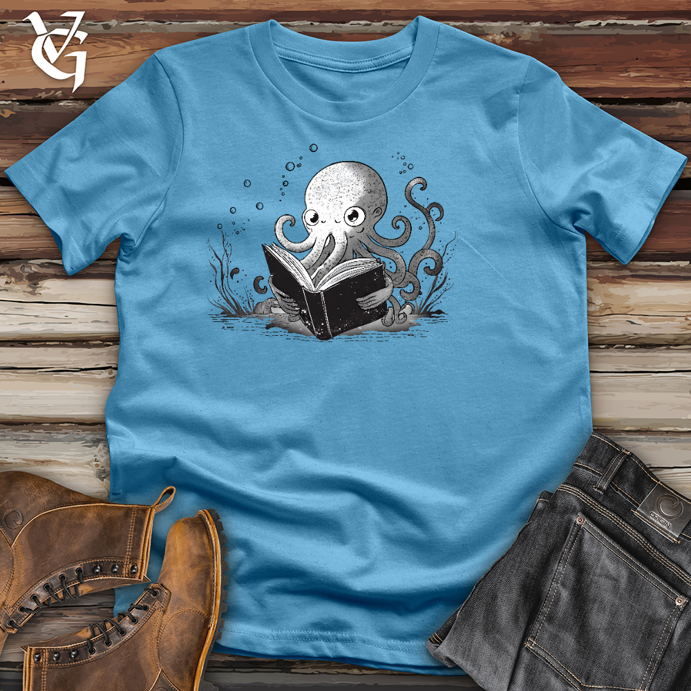 Viking Goods Studious Octopus Cotton Tee Ocean Blue / L