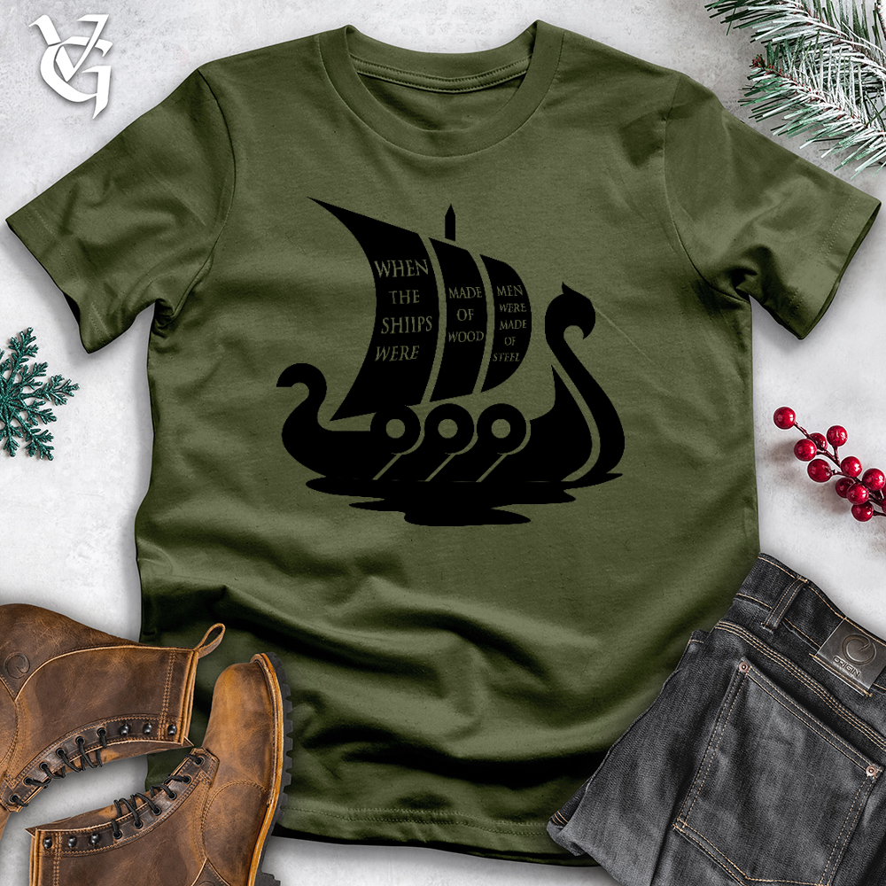 Viking Goods Made of Steel Cotton Tee Olive / L