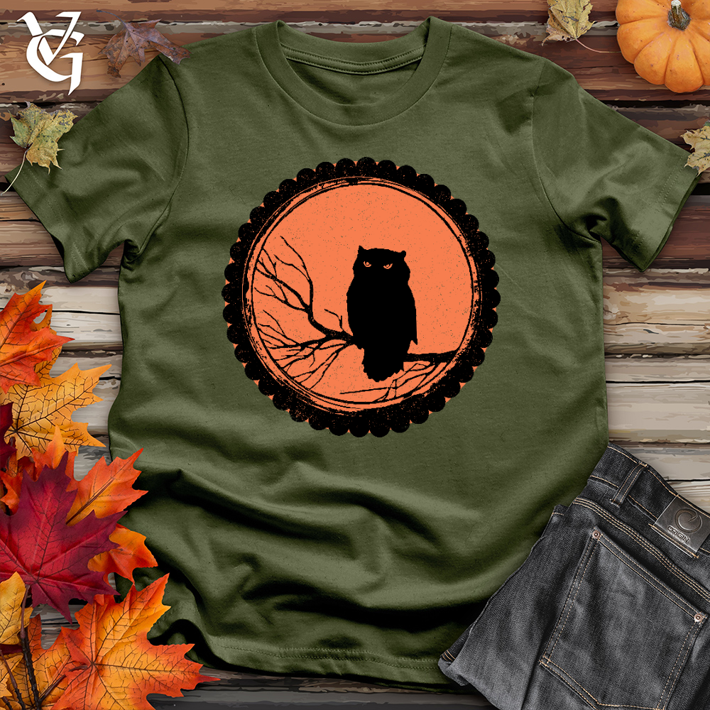 Viking Goods O'hallow's Owl Cotton Tee Olive / L