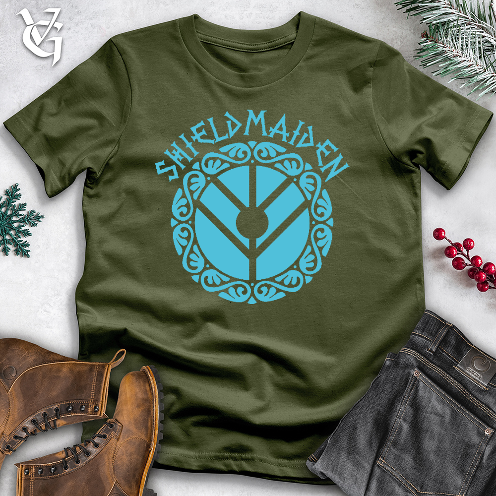 Viking Goods Shield Maiden Cotton Tee Olive / L