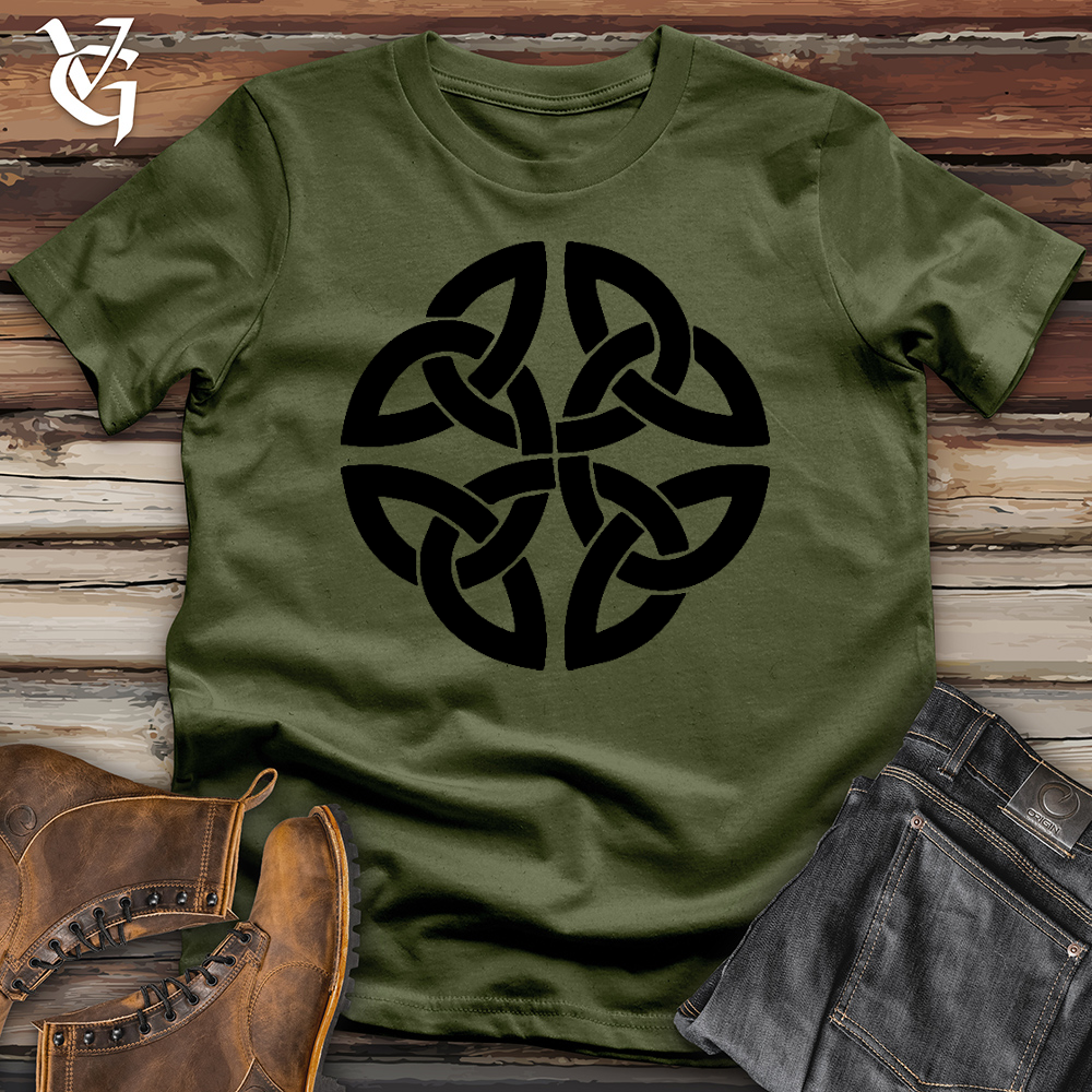 Viking Goods The Celtic Path of Life Cotton Tee Olive / L