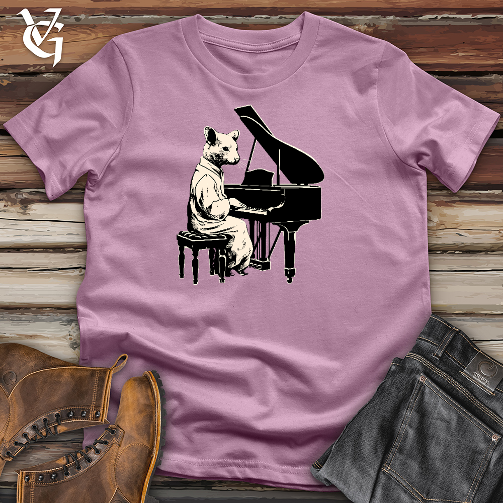 Viking Goods A Mouse Playing Piano Cotton Tee Orchid / L