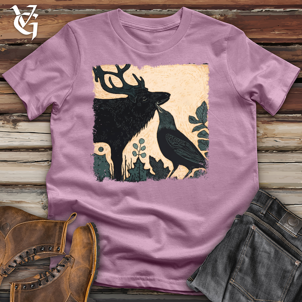 Viking Goods A Raven Friend Cotton Tee Orchid / L