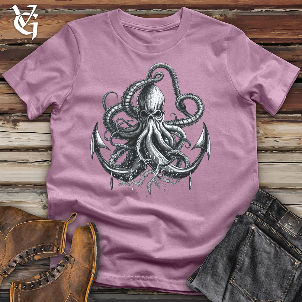 Viking Goods Anchored Octopus Cotton Tee Orchid / L
