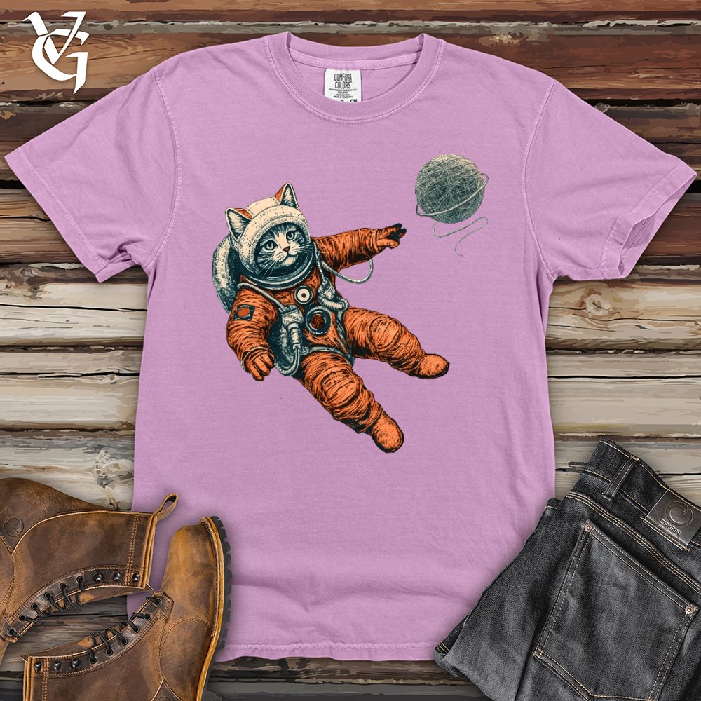 Viking Goods Astronaut Kitty Heavy Cotton Comfort Colors Tee Orchid / L