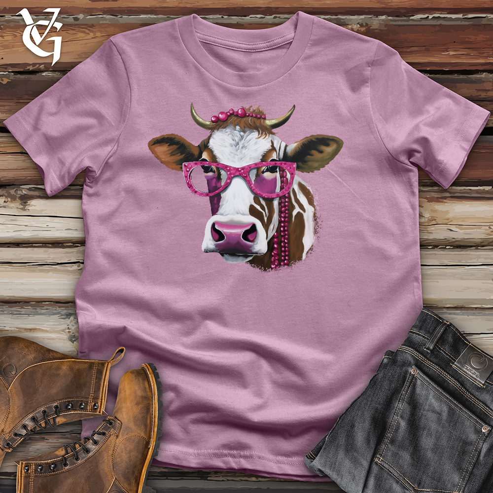 Viking Goods Auntie Cow Cotton Tee Orchid / L