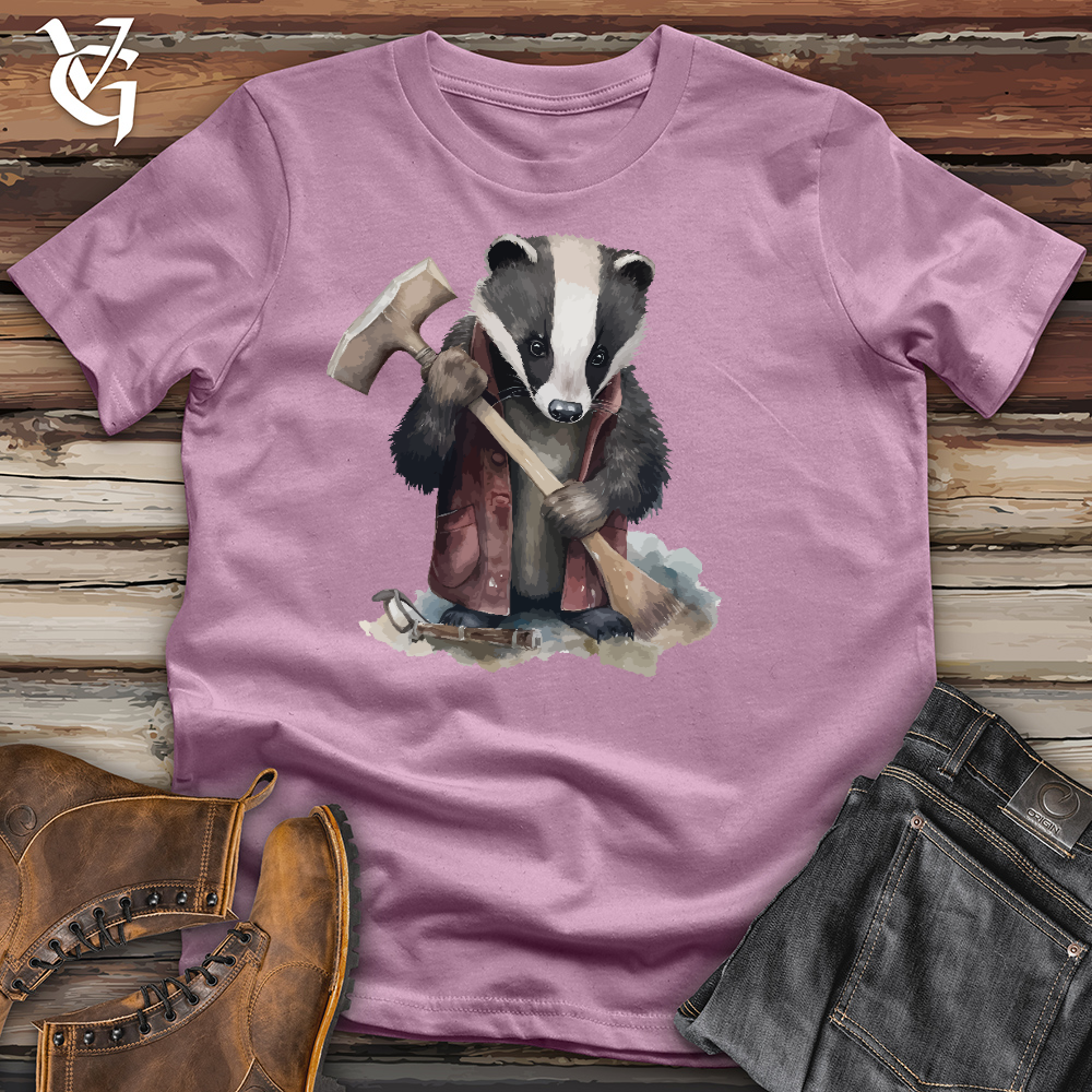 Viking Goods Badger Blacksmith Cotton Tee Orchid / L