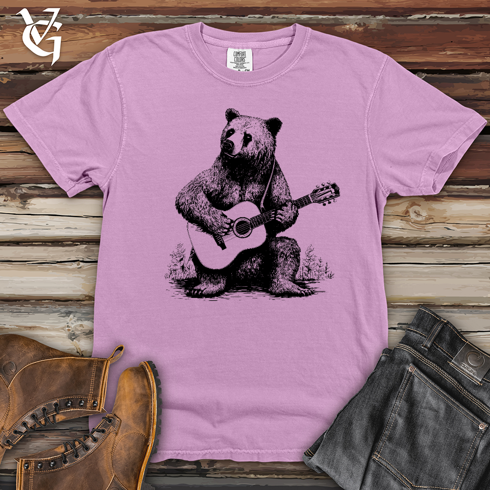 Viking Goods Bear Guitarist Heavy Cotton Comfort Colors Tee Orchid / L