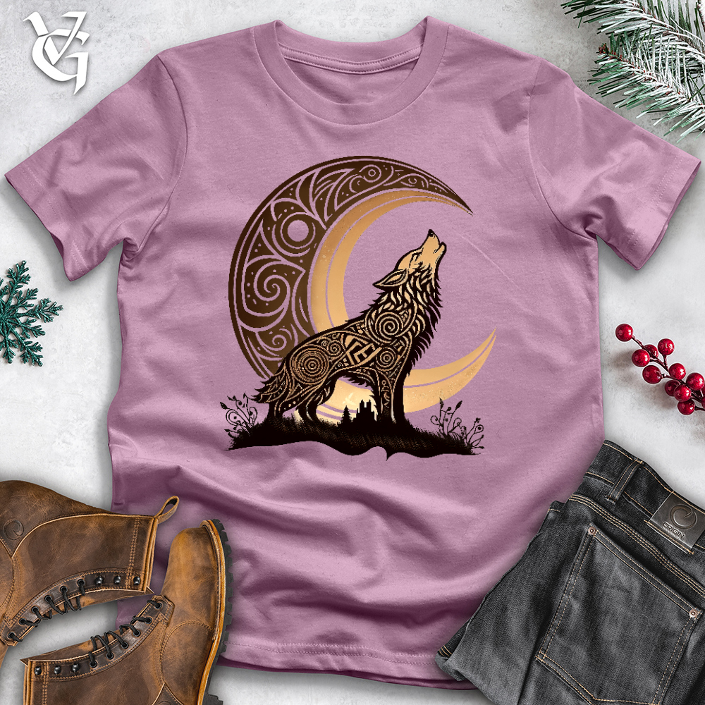 Viking Goods Celtic Wolf Cotton Tee Orchid / L