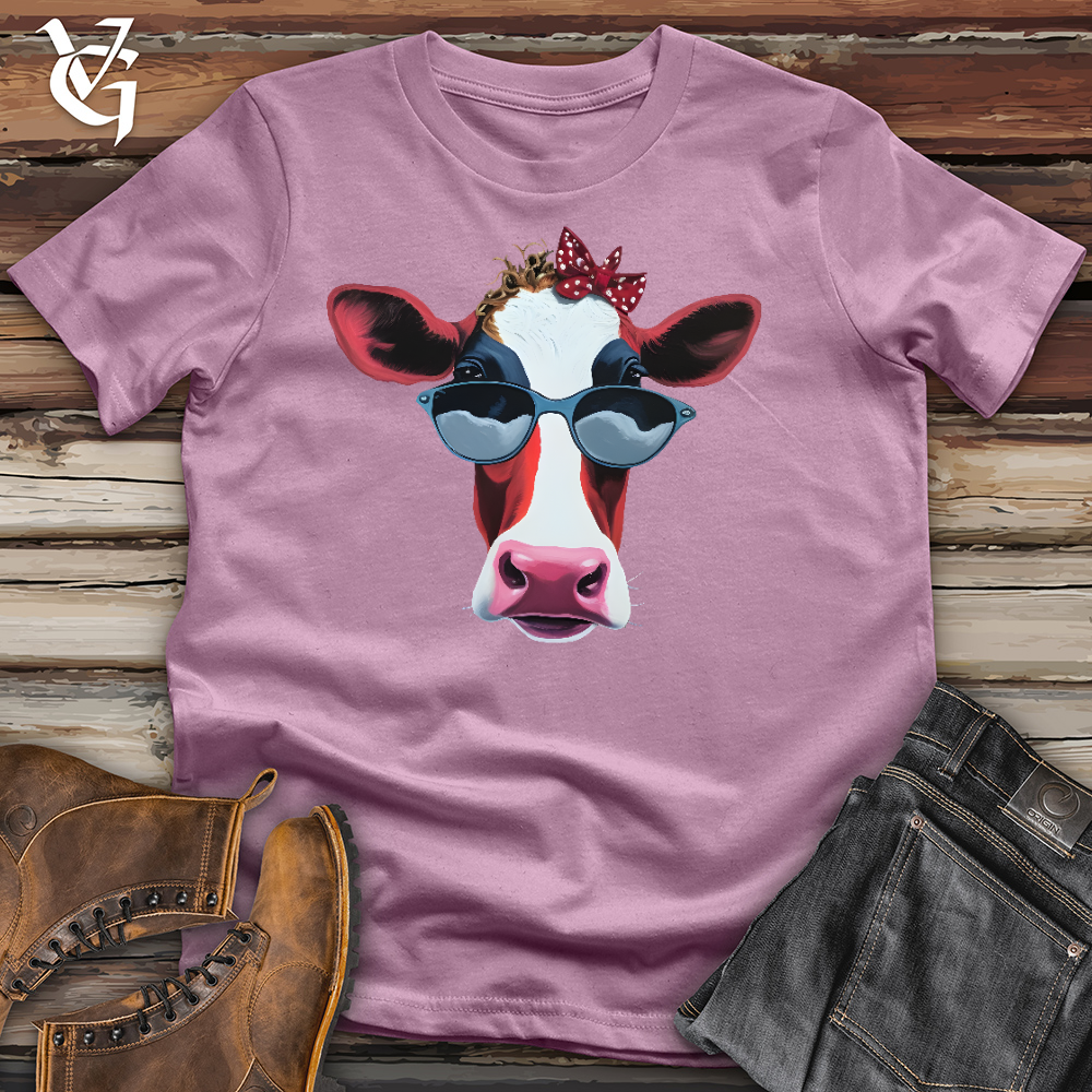 Viking Goods Cow Lady Boss Cotton Tee Orchid / L