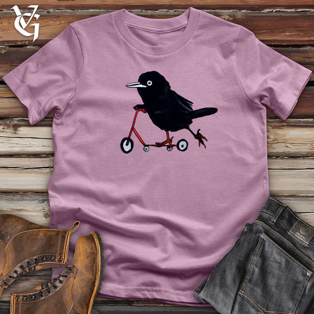 Viking Goods Crow Riding Scooter Cotton Tee Orchid / L