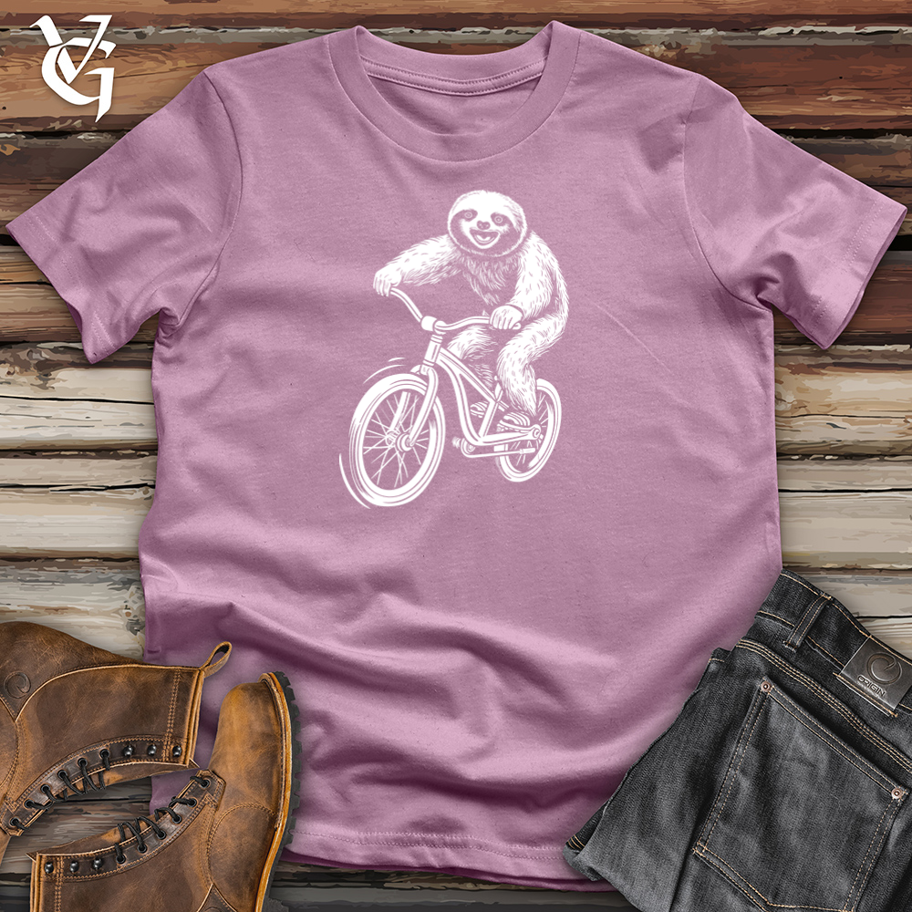 Viking Goods Cruisin Sloth Bike Cotton Tee Orchid / L