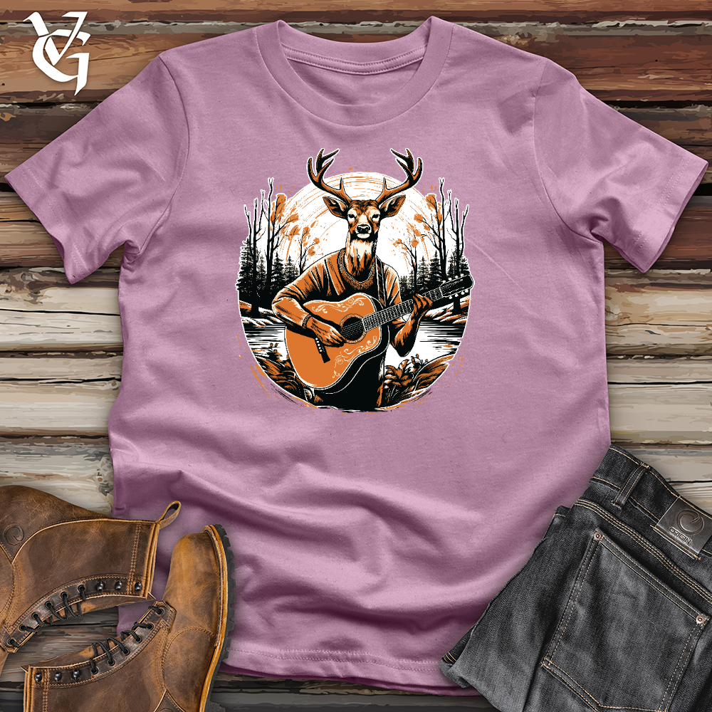 Viking Goods Deer With Guitar Cotton Tee Orchid / L