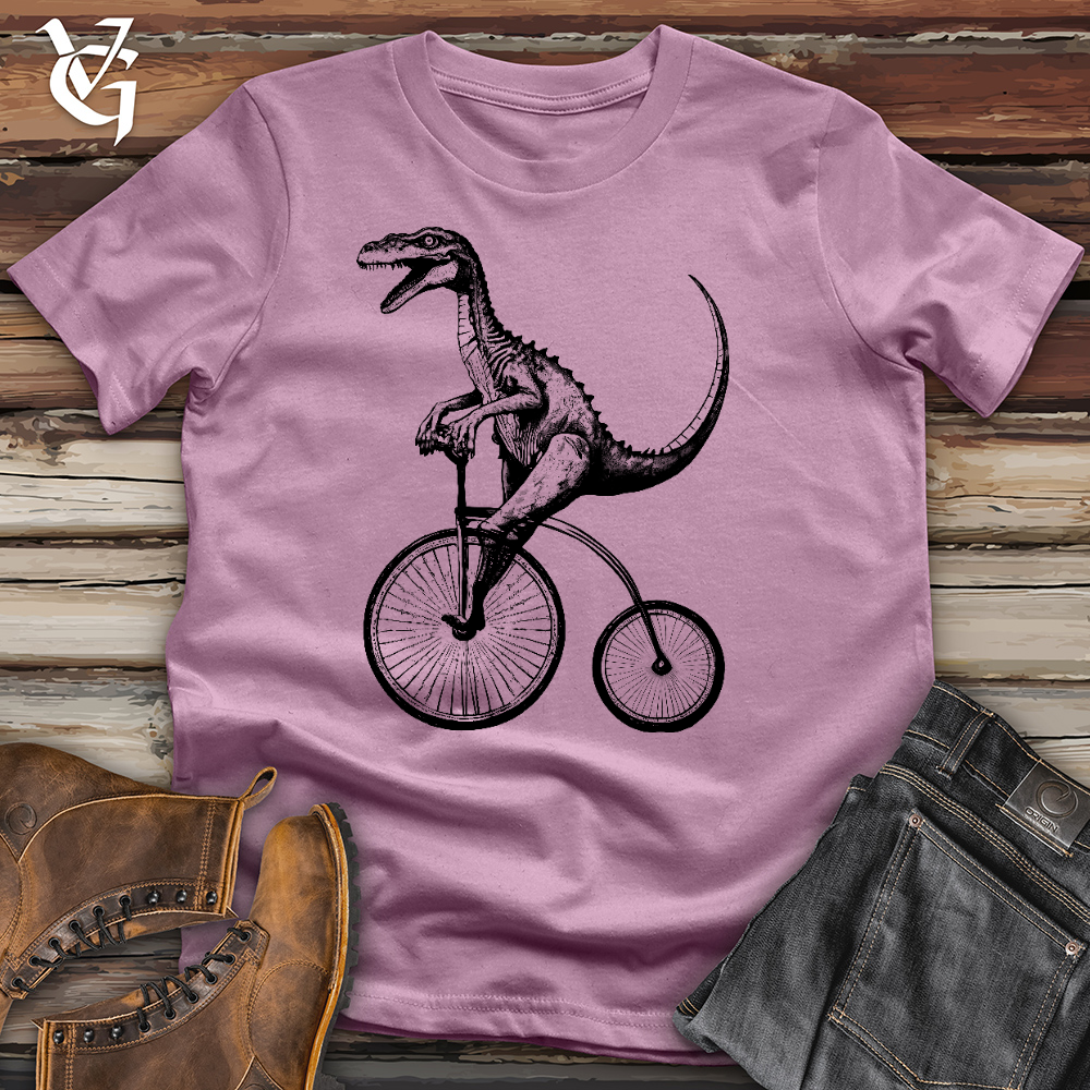Viking Goods Dinosaur Cyclist Cotton Tee Orchid / L