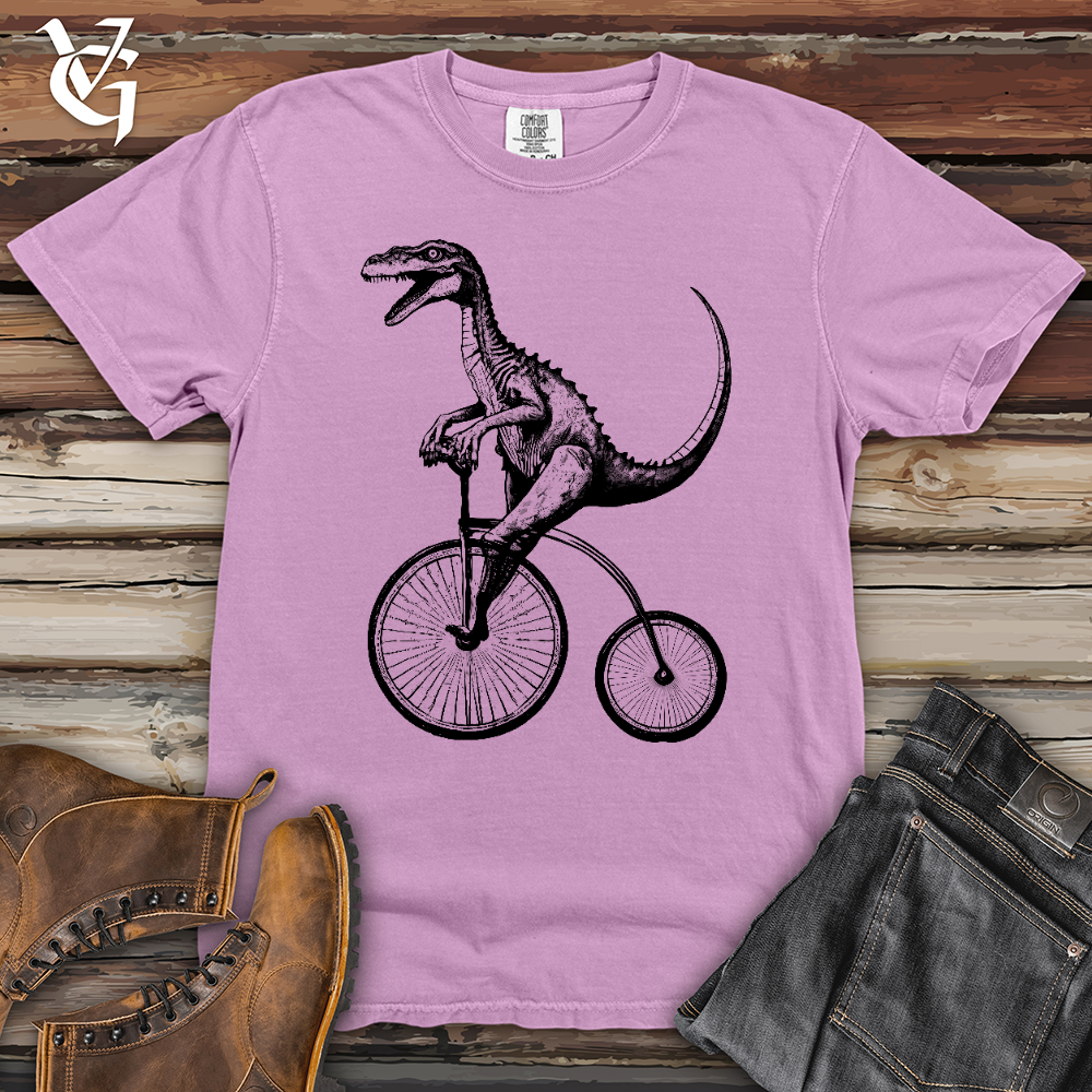 Viking Goods Dinosaur Cyclist Heavy Cotton Comfort Colors Tee Ivory / L