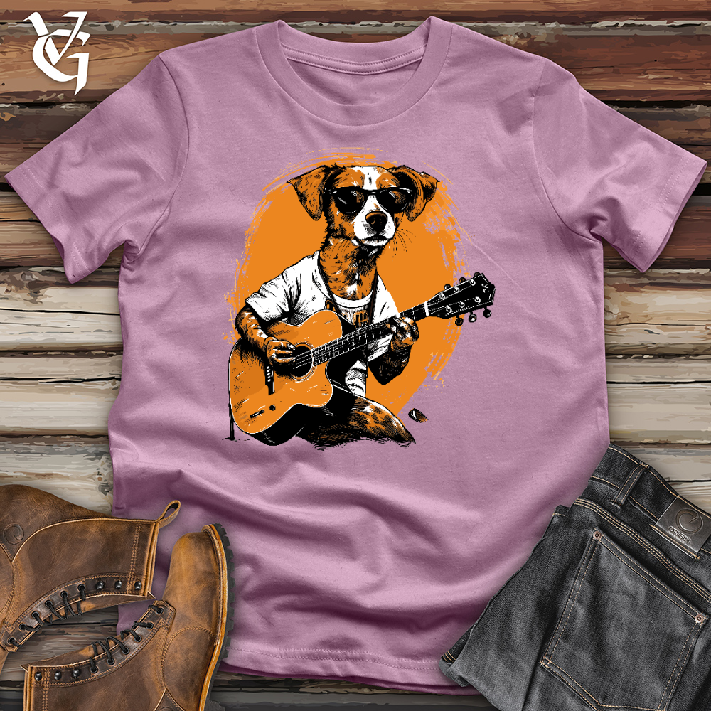 Viking Goods Dog Guitarist Cotton Tee Orchid / L