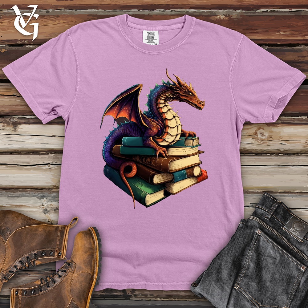 Viking Goods Dragon Book Hoarder Heavy Cotton Comfort Colors Tee Navy / L