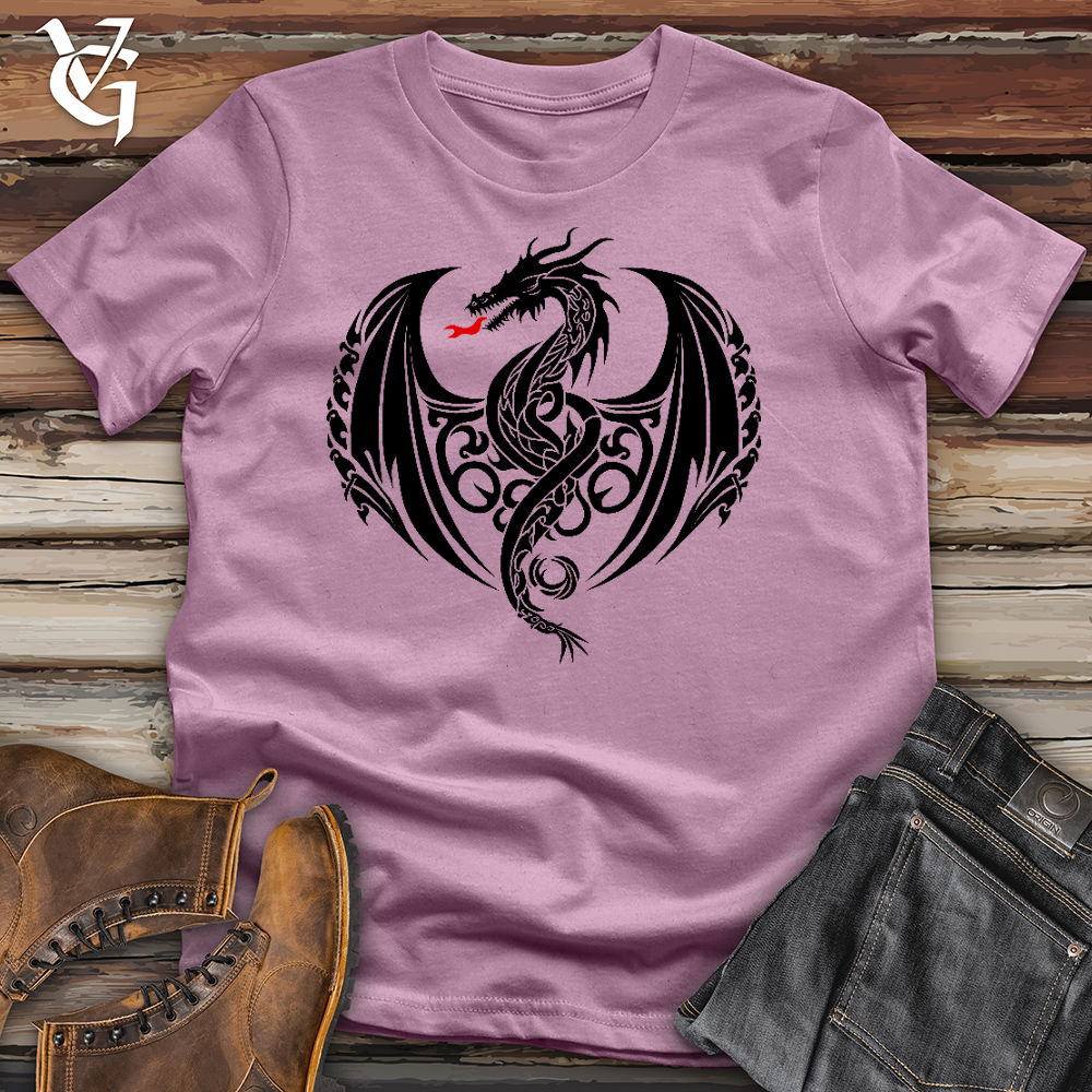 Viking Goods Fire Breathing Dragon Cotton Tee Orchid / L