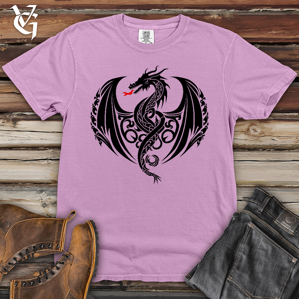 Viking Goods Fire Breathing Dragon Heavy Cotton Comfort Colors Tee Orchid / L