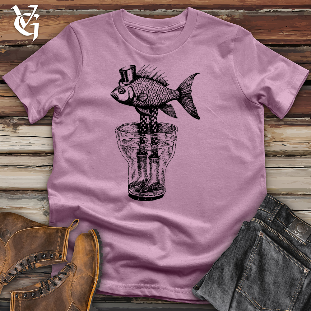 Viking Goods Fish Out Of Water Cotton Tee Orchid / L