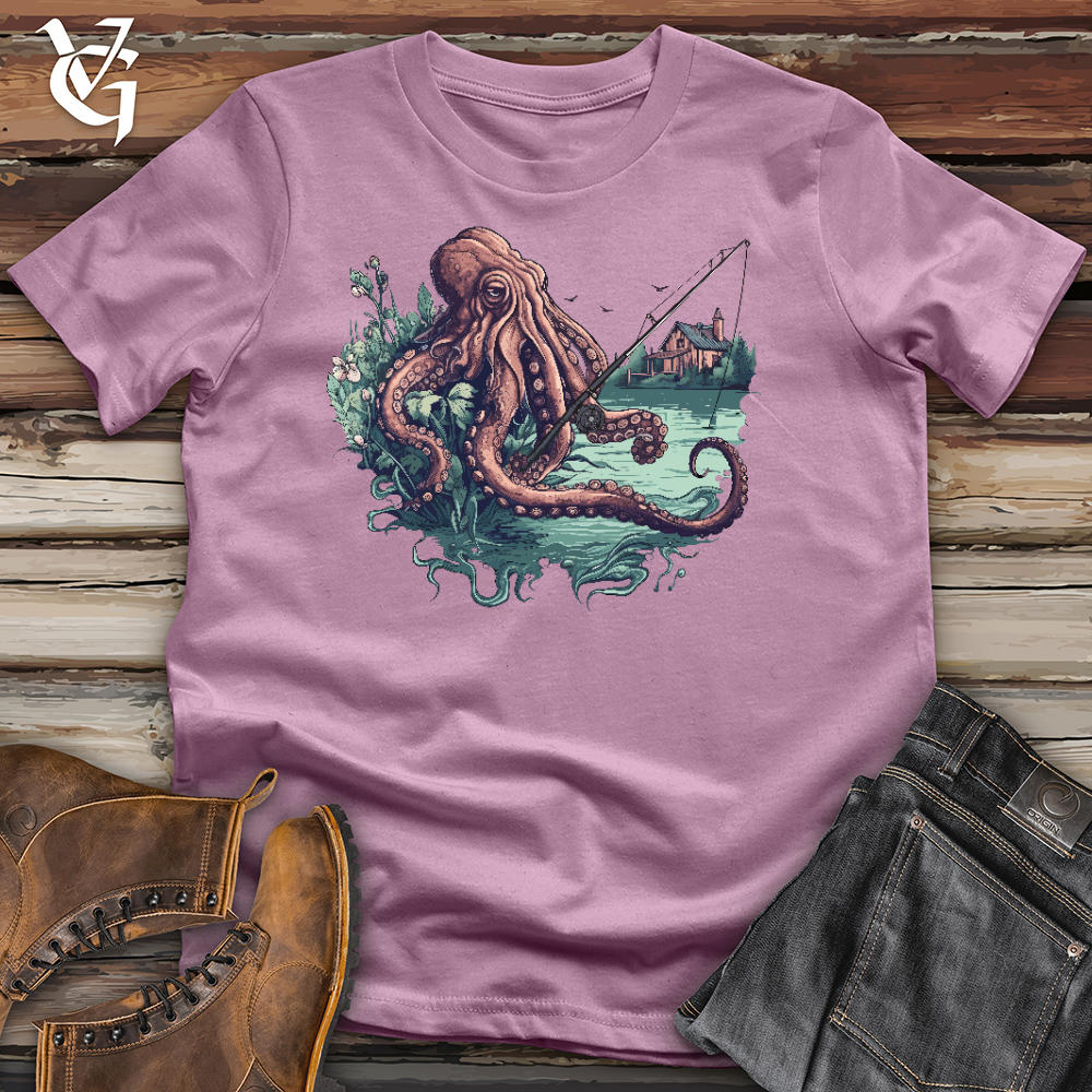 Viking Goods Fishing Octopus Cotton Tee Orchid / L