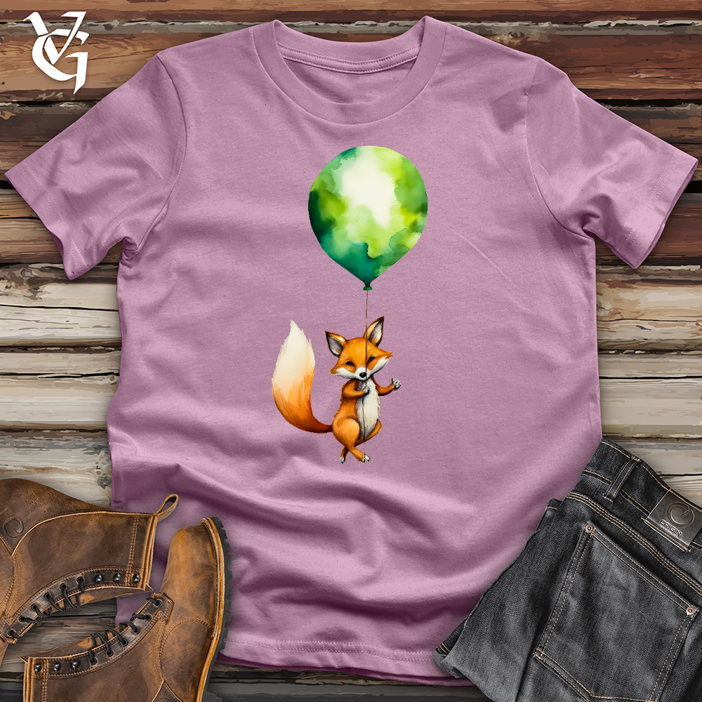 Viking Goods Fox Balloon Floating Cotton Tee Orchid / L