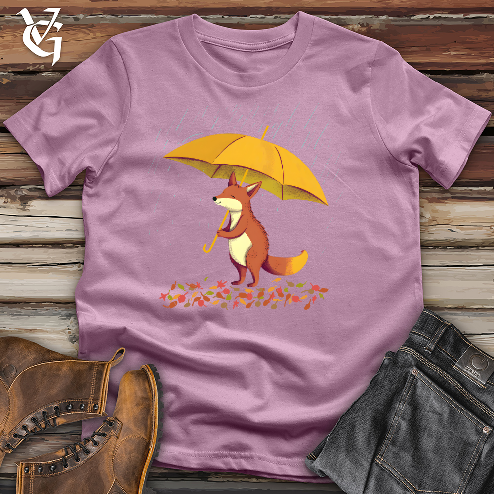 Viking Goods Fox In The Rain Cotton Tee Orchid / L